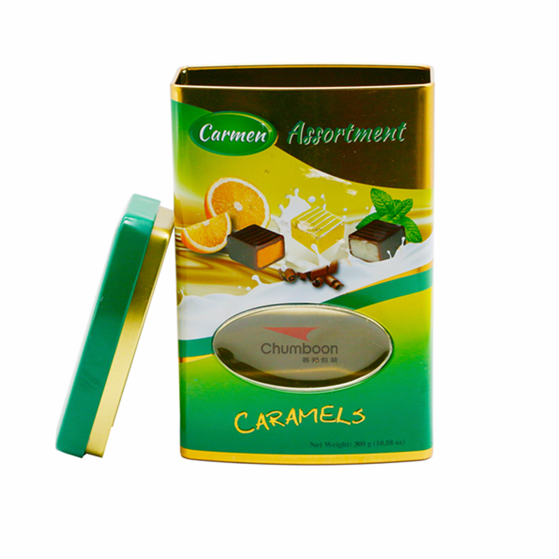 Chinese CMYK Printing Tea Tin Box With Insert Lid