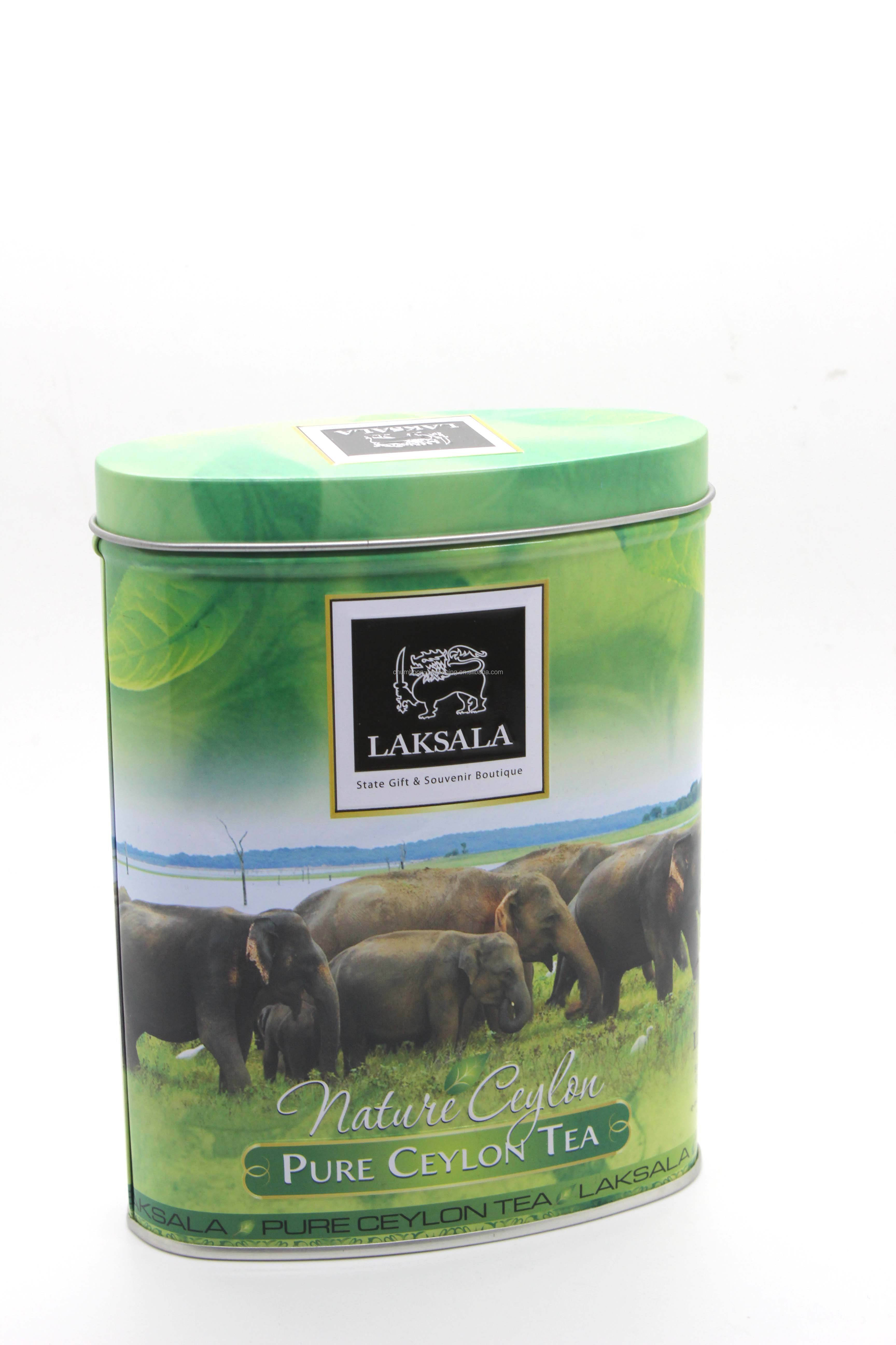 Eco-Friendly Embossed Logo Metal Gift Tea Tin Box