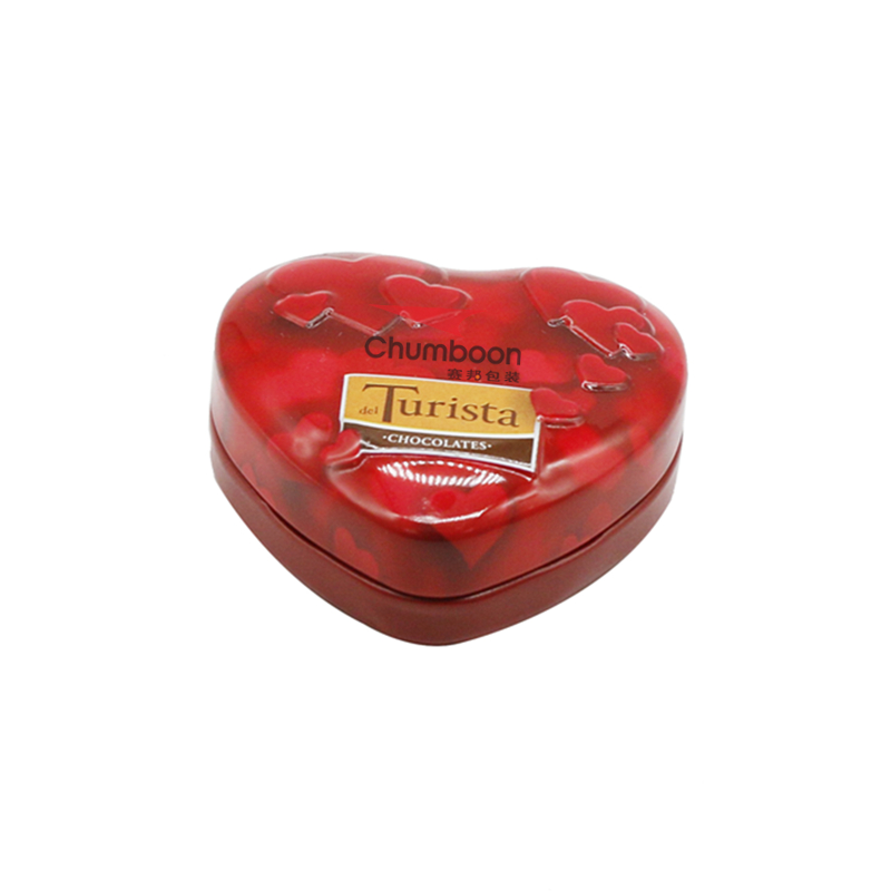 Heart Shape Candy Tin Box With PVC Window