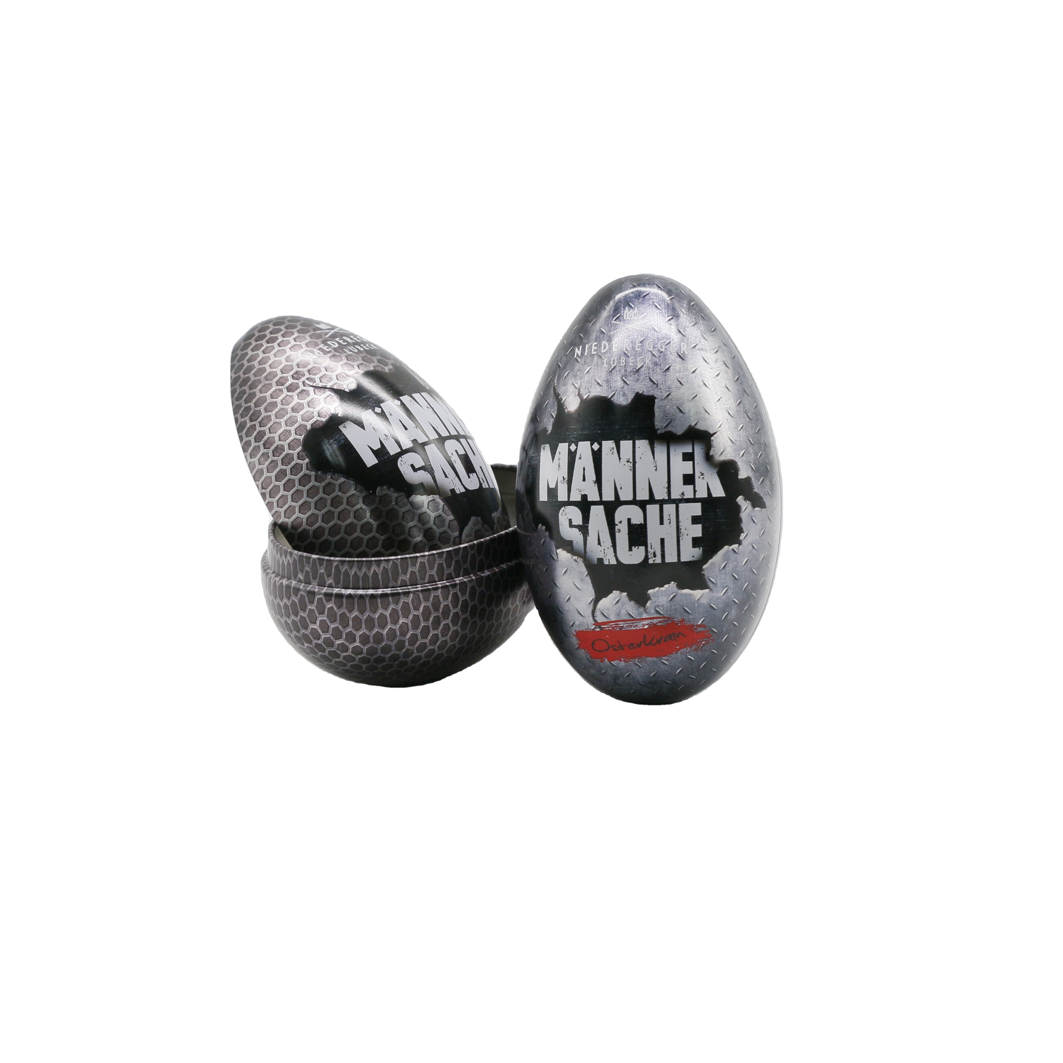 Rose Gold Easter Egg Shape Metal Storage Candy Tin