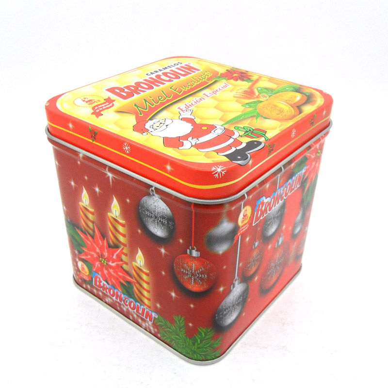 Various Colors Square Shape Wedding Gift Tin Box