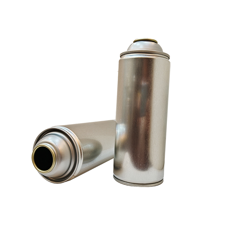 Chumboon package aerosol tin can inner golden lacquered Dia65mm