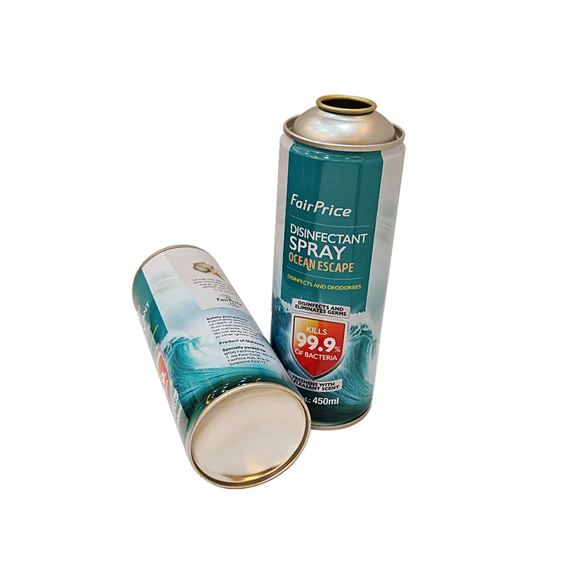What can be put in aerosol cans made of tinplate?