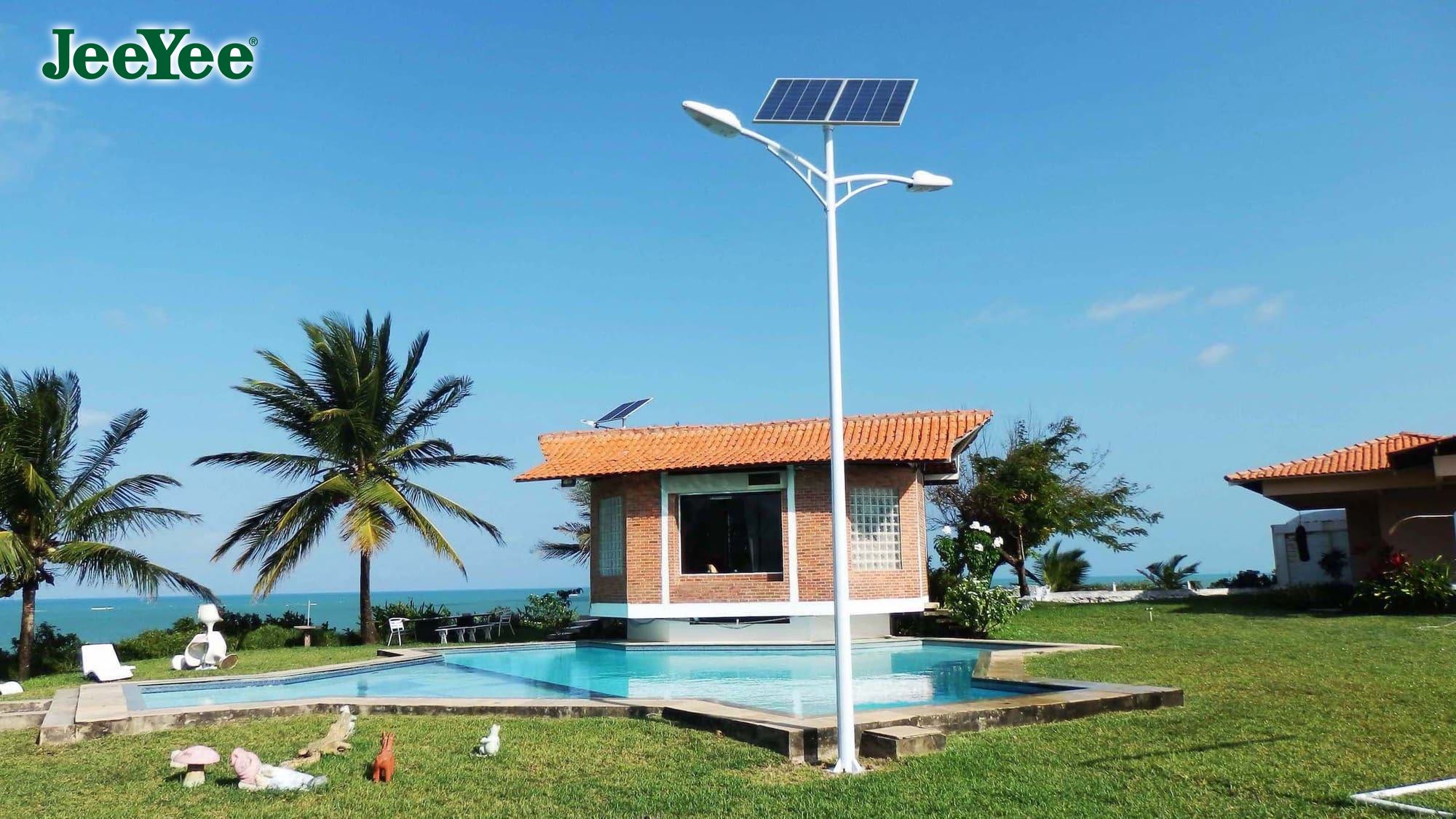 Installation d'un lampadaire solaire de 35 watts au Brésil