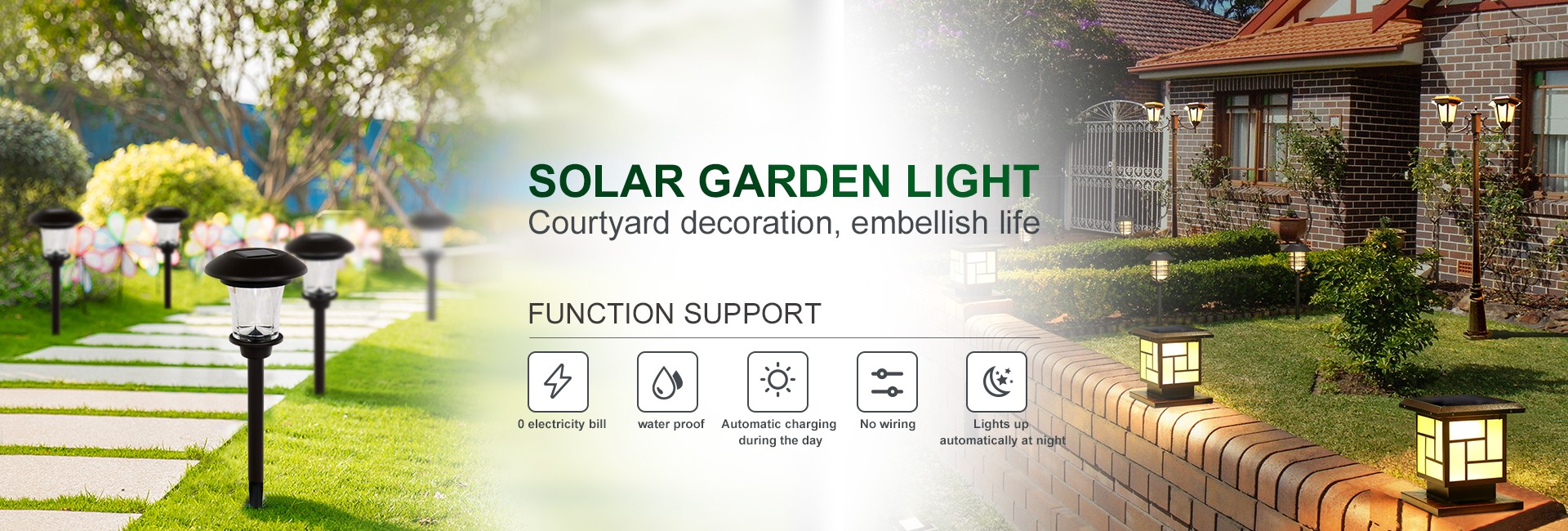 إنارة الحدائق بالطاقة الشمسية