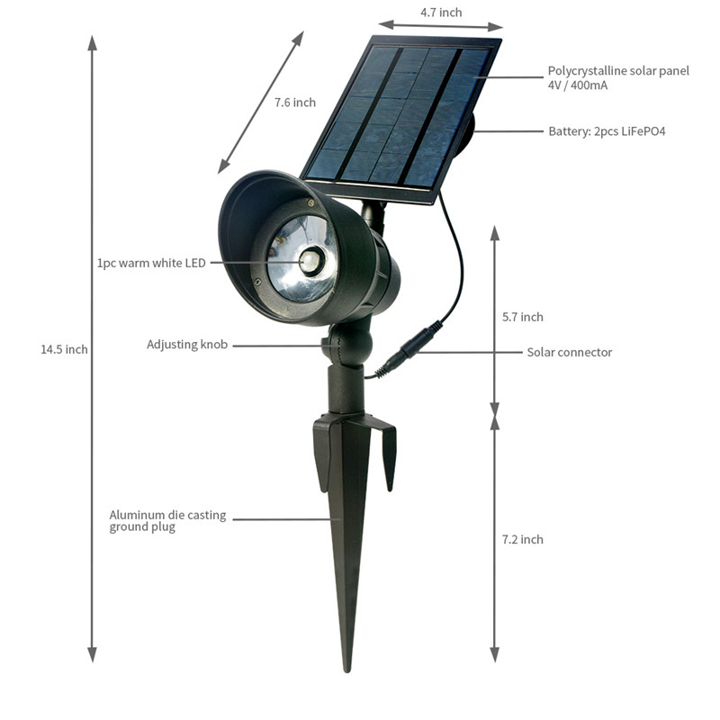 لامپ نقطه ای خورشیدی کنترل نور چراغ های روشنایی بالا