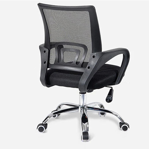 Mid-back Mesh Computer Office Staff Swivel Chair with metal chrome base