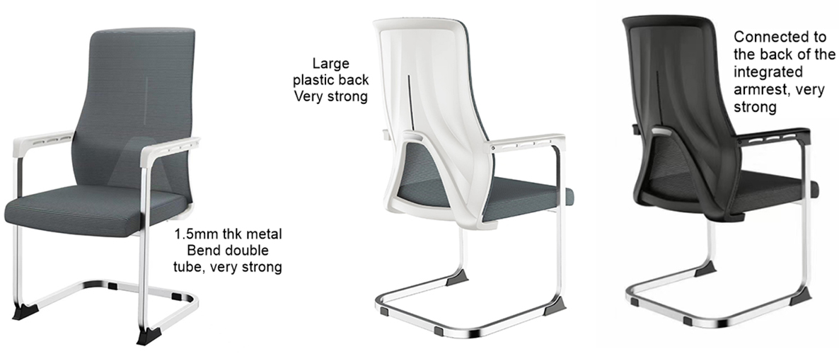 Strong chrome base visitor chair