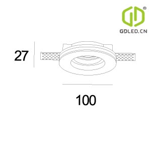 GC-1001 Plaster Gypsum Trimless Downlight Spotlight GU10
