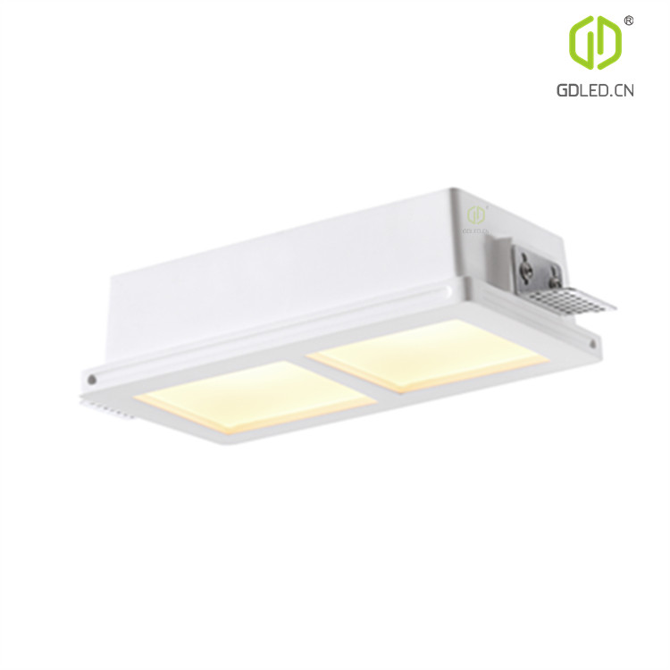 GC-1009A-2 Plaster Down Light Twin Gypsum With Glass Difusser