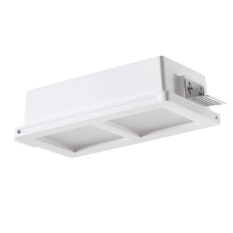 GC-1009A-2 Plaster Down Light Twin Gypsum With Glass Difusser