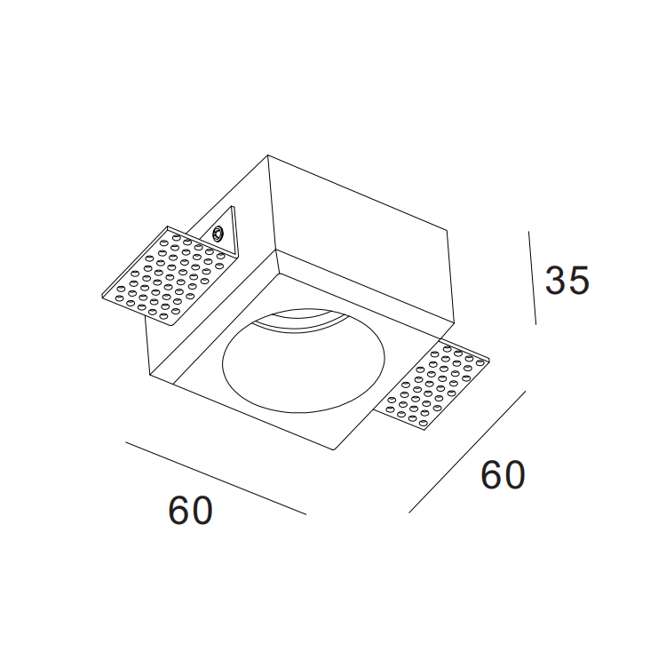 GC-1029 Spot Light Plaster Seamless Design Downlight Recessed