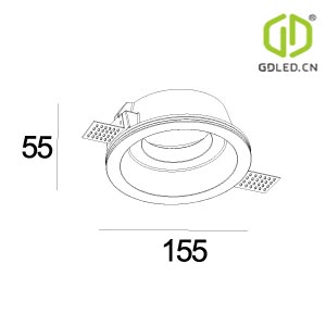 GC-1038 Ceiling Down Light Plaster Adjustable Orientation