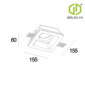 GC-1044 Architectural Recessed Luminaire Adjustable Downlights