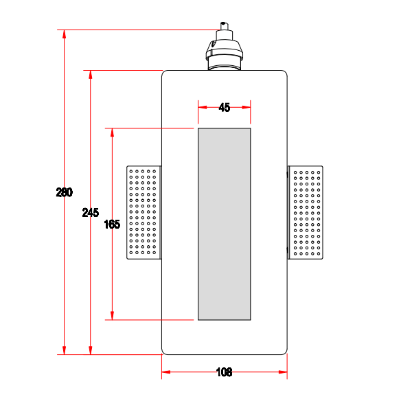 GWR-3009 Timless Wall Recessed Step Plaster Corner Wall Lamp