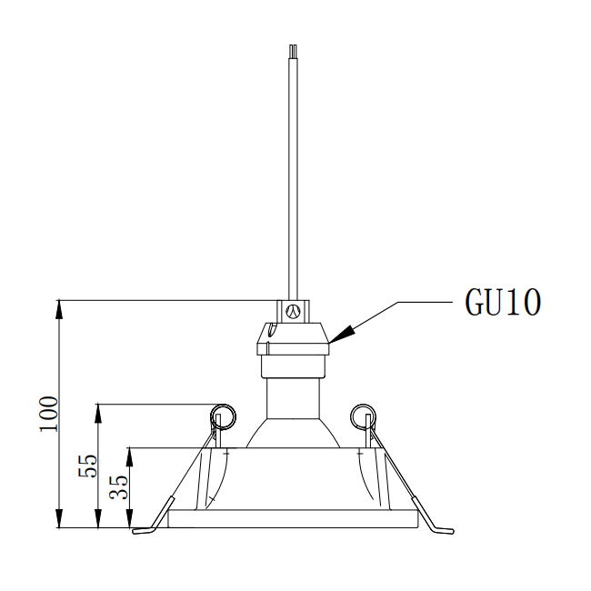 GC-1064 High Density Down Light Plaster Finish Paintable