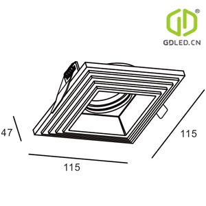 GC-1050 Plaster Embeded Down Light Recessed Lighting Fixtures