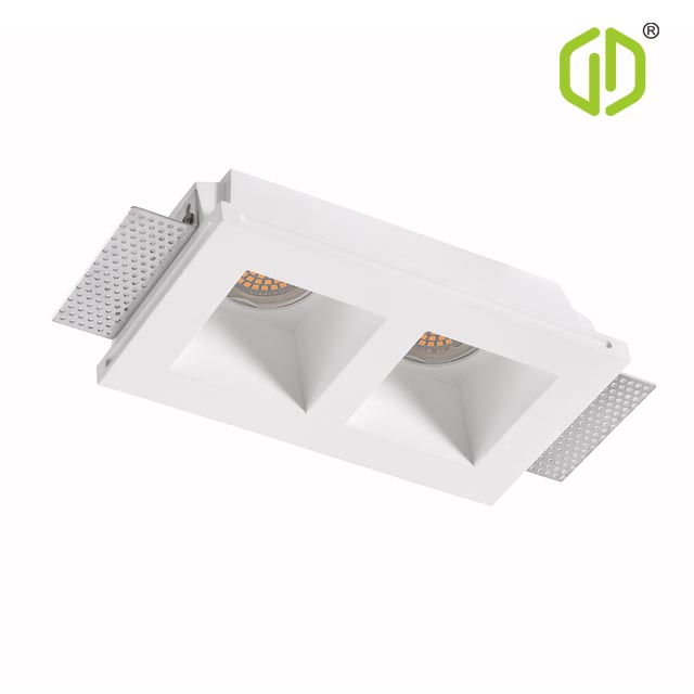 GC-1008-2 Double Recessed Downlight White Plaster Spotlights