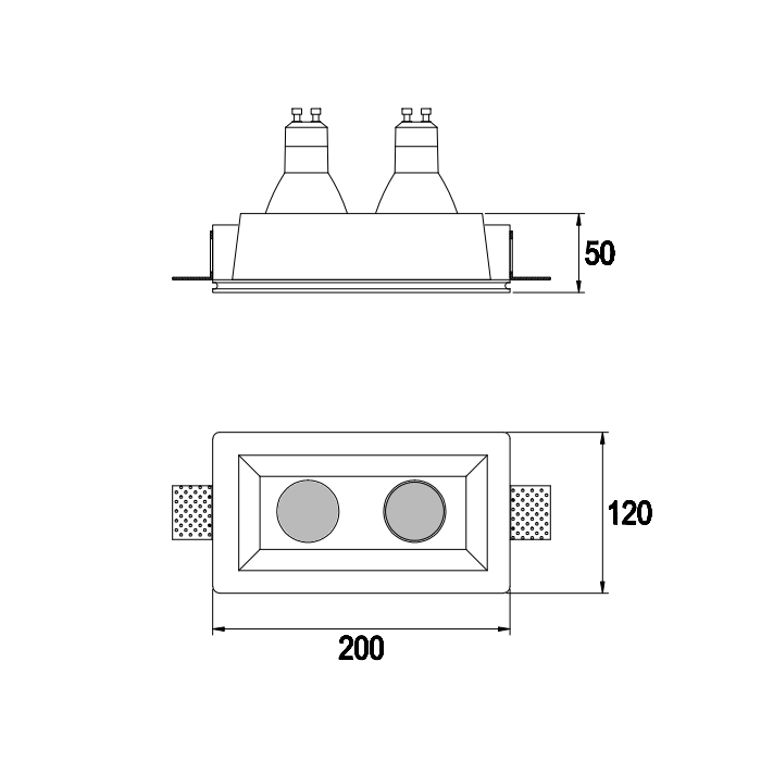 GC-1028 Plaster Square Sharp Edge Trimless Downlight Reviews