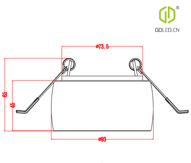 GC-1042 Square Edge Plaster Recessed Down Light Indoor