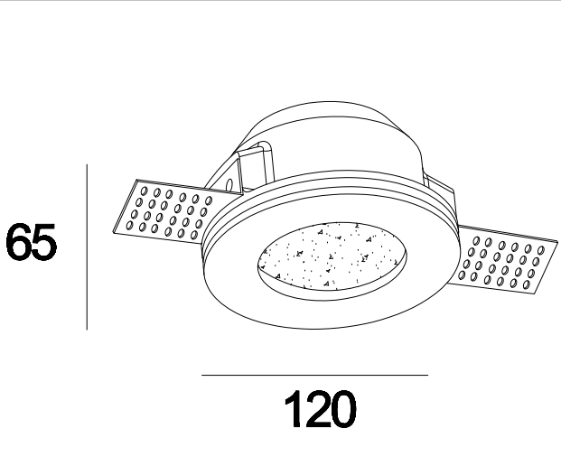 GC-1095 Trimless Plaster LED Down Light Seamless Lighting