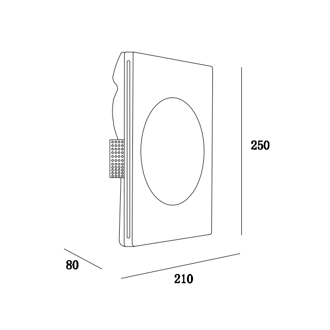 GWR-3004M Plaster Recessed Wall Luminairehallway Wall Lighting