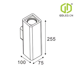 GW-8048 Art Deco Plaster Made Mounted Up Down Wall Light