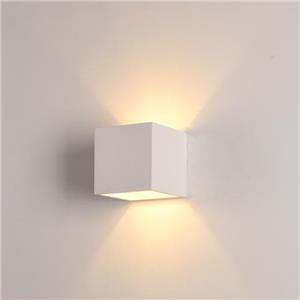 GW-8015 Plaster Made Wall Sconce Up Lighter Rectangular