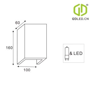 GW-8007 Plaster Wall Hung Mounted Light Fitting