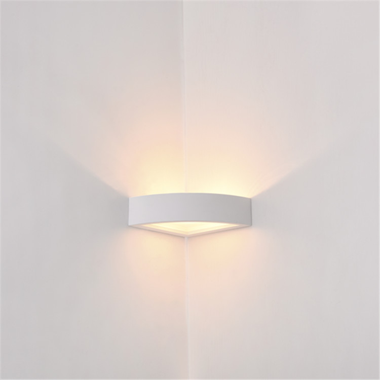 GW-8073 Wall Mounted Corner Light Angle Lamp Gypsum Finish