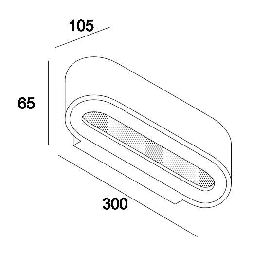 GW-8034 Plaster White Up Down Wall Washer Lights For Bedroom