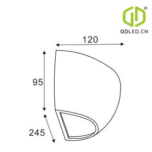 GW-8027S Gypsum Wall Mount Up And Down LED Light Fixture