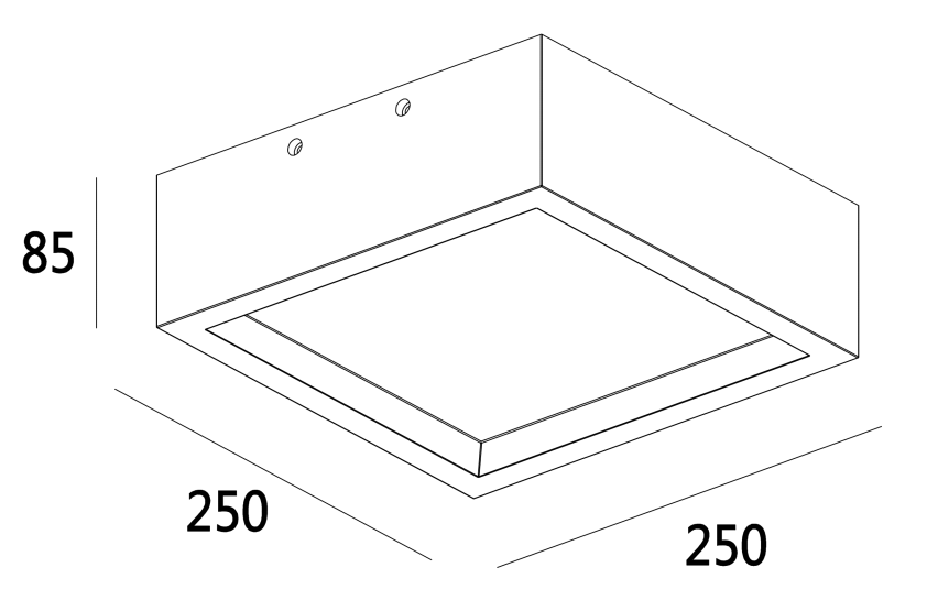 GC-4026 Gypsum White Square Ceiling Lights For Living Room