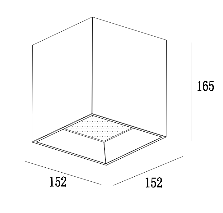 GC-4015 Gypsum Tiltable Square Flush Mount Led Ceiling Light