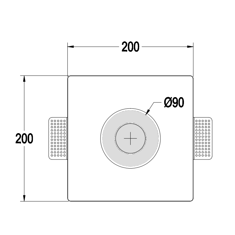 GC-1107 Semi Flush Plaster Ceiling Lights For Bedroom Living Room