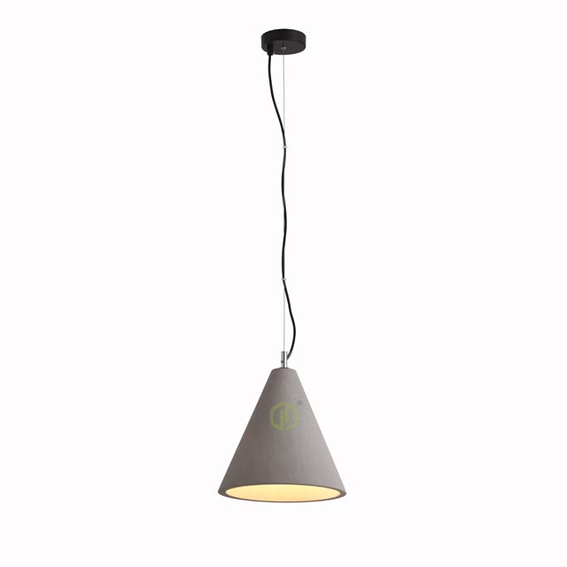 GP-6045 Concrete Cone Shape Pendant Light Cement E27