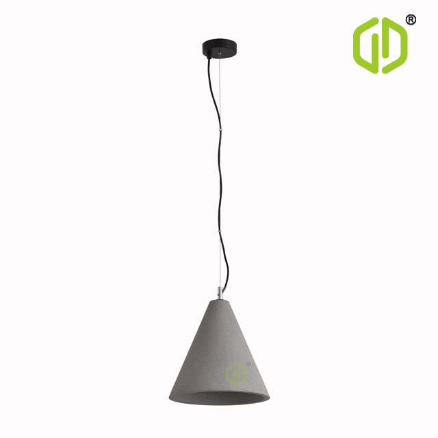 GP-6045 Concrete Cone Shape Pendant Light Cement E27
