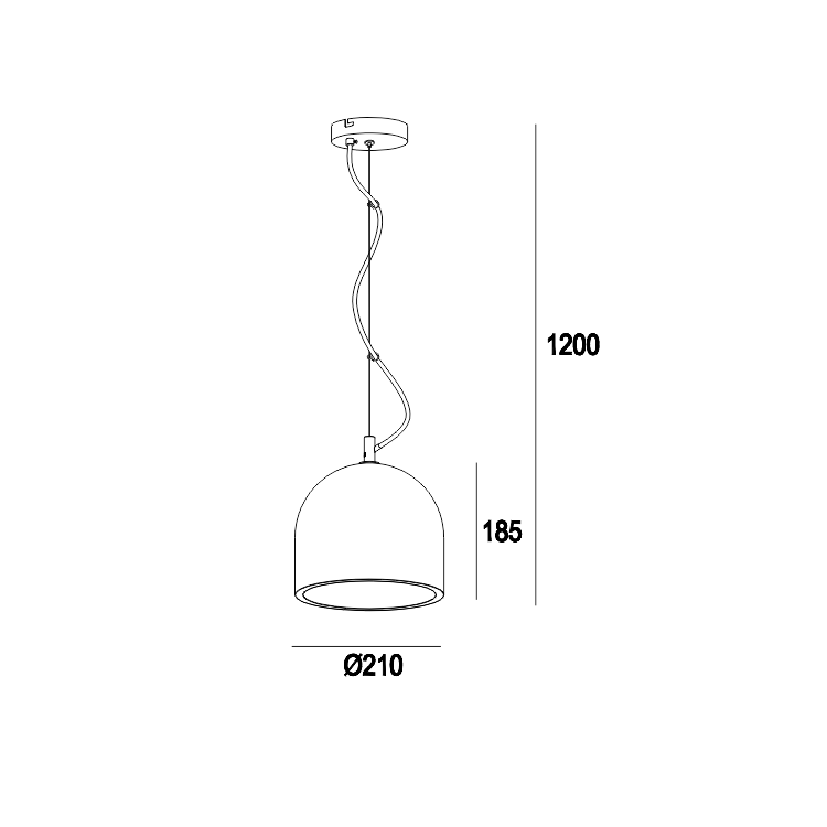 GP-6042-2 Shaped Concrete Dome Kitchen Pendant Lights