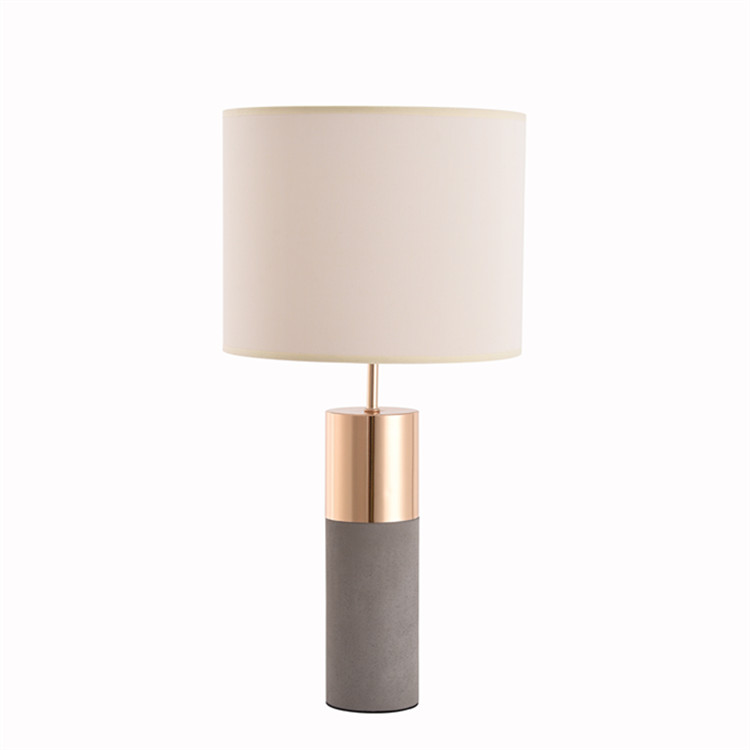 CT-7011 Textured Cement Desk Lamp Fabric Shape Table Light