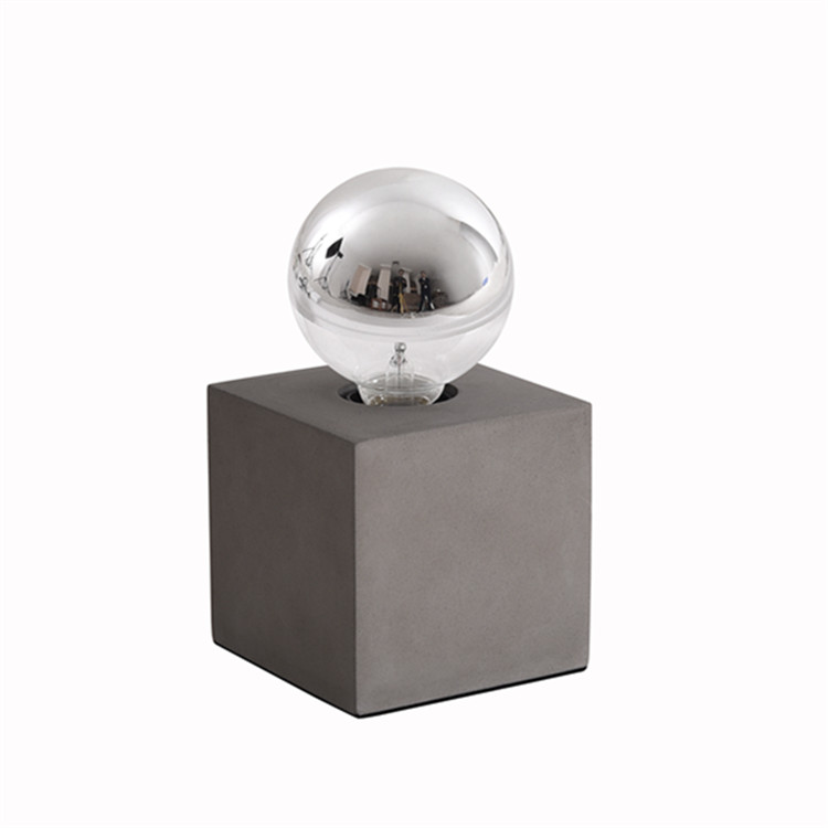 CT-7012 Cement Modern Grey Side Table Lamps For Bedroom