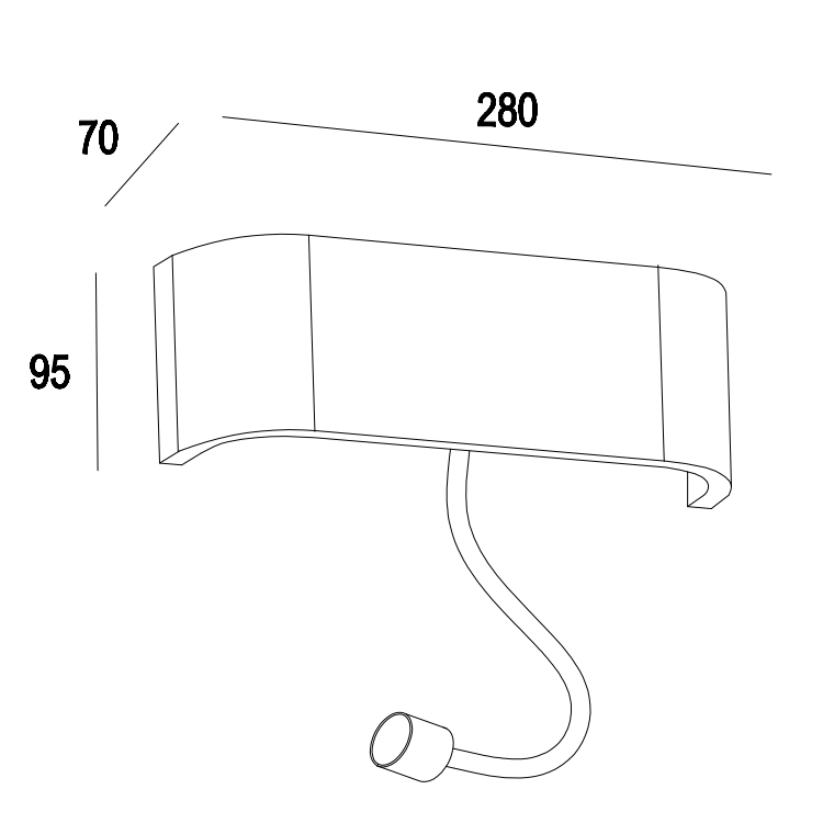 GW-8159A Wall mounting light fixture with reading light