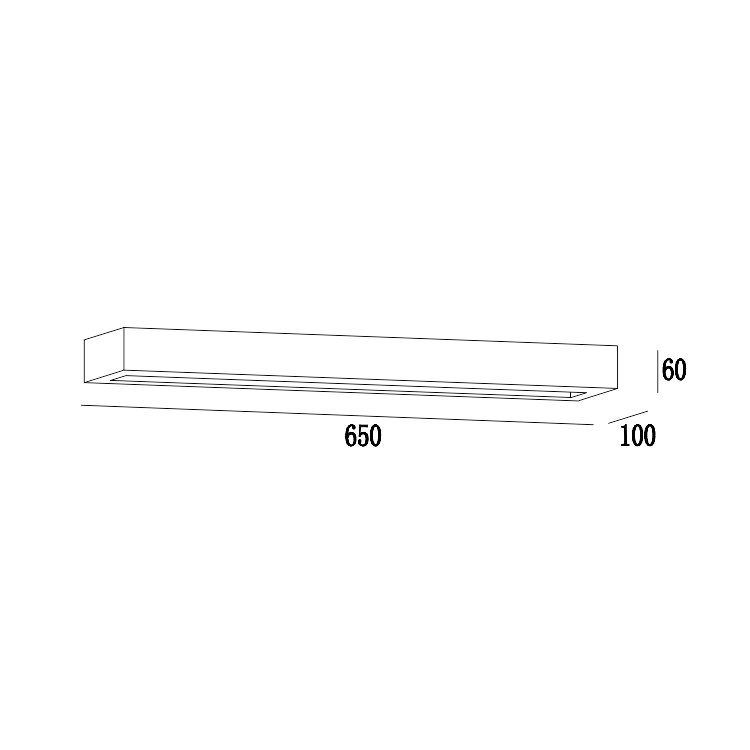 GW-8168 Square Linear Gypsum Wall Sconce Indoor Light Fixture