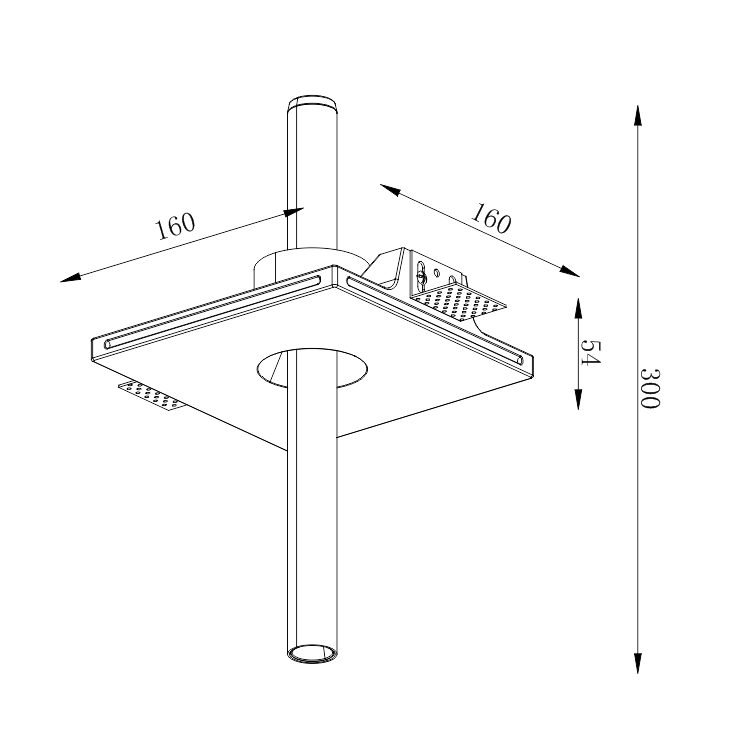 GC-1097 Plaster In Seamless Down Light Minimalist Lighting