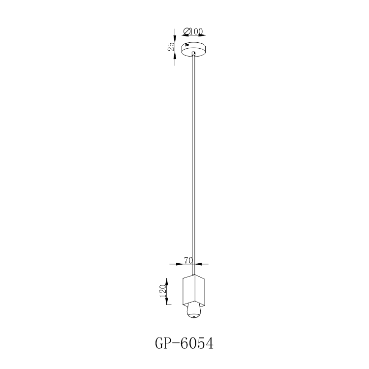 GP-6054 Scandi-Industrial Style Concrete Hanging Light