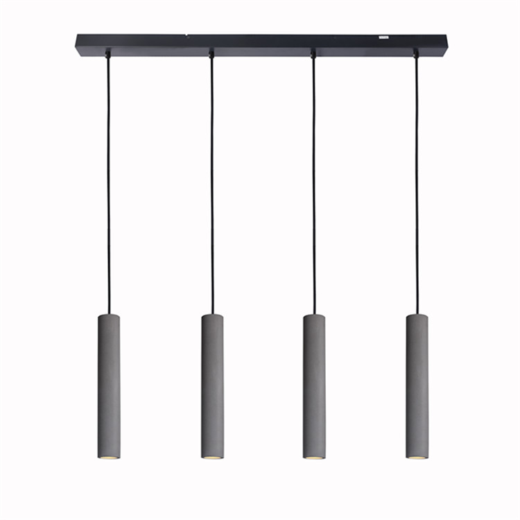 GP-6004-4 Large Grouped Concrete Look Pendant Light 4-lights
