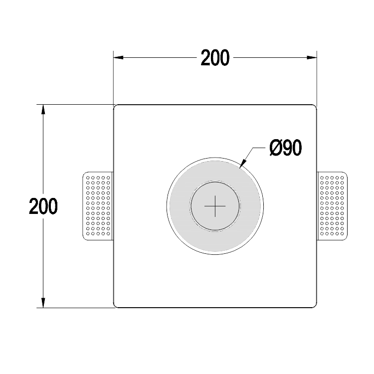 GC-1107 Round Trimless Downlight Recessed Plaster Spotlights