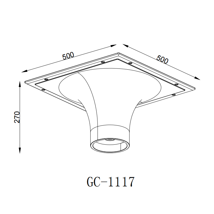 GC-1117 Lamp Recessed Swivel Gypsum LED Downlight