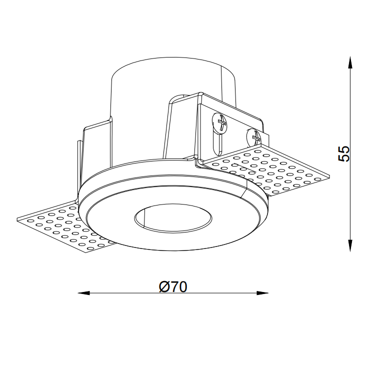 GC-1101 Gypsum Recessed Spot Light Downlight
