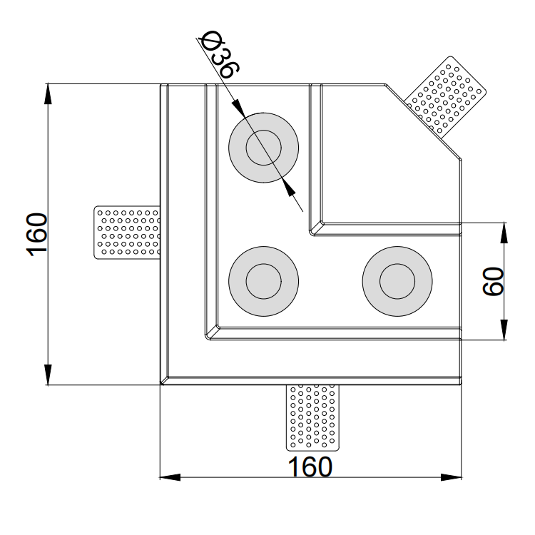 GC-1083 Plaster Ceiling Recessed Linear Light Fittings