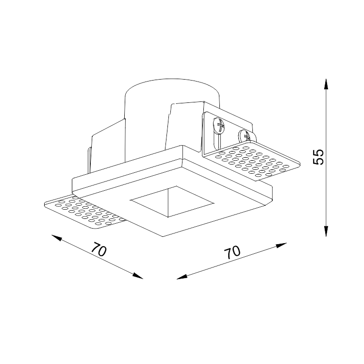 GC-1103 Mini Gipsy Recessed Trimless LED Down Light